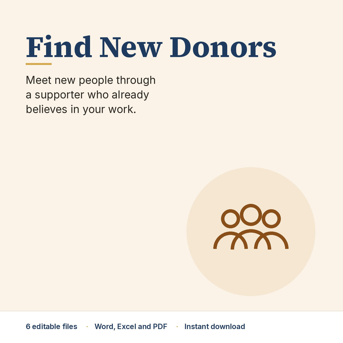 Find New Donors fundraising kit: meet new people through a supporter who already believes in your work
