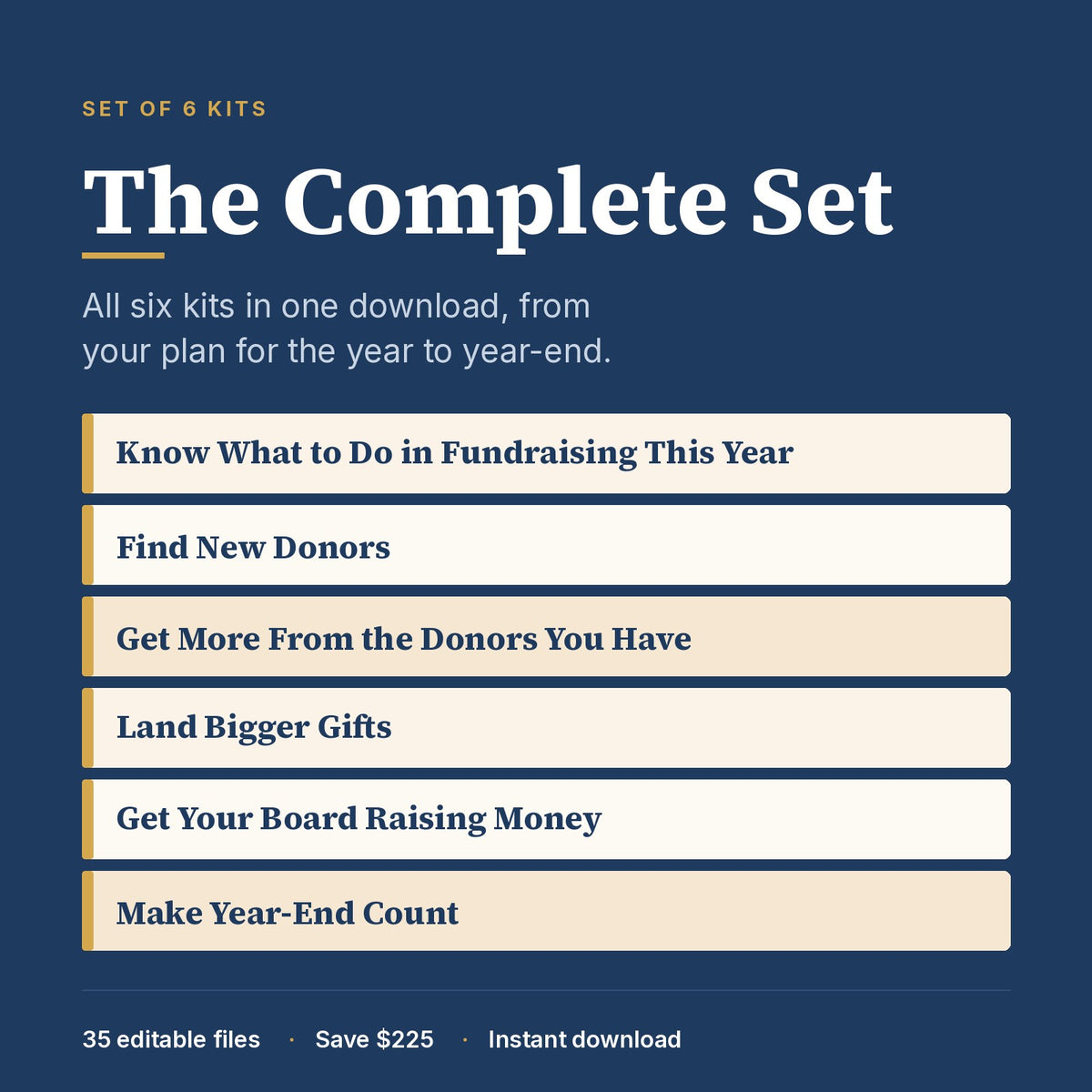 The Complete Set: all six Small Shop Playbooks fundraising kits in one download